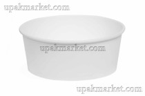 Картонная емкость белая круглая Round Bowl 620 дно 150(132)х46мм вместимость 560мл OSQ (OCQ, OCIQ, ОСК, ОЭСКЬЮ, ОСИКЬЮ)