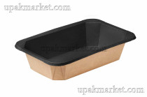 Салатник OCTOBOX 800 ДНО ЧЕРНЫЙ BLACK WOOD 230(180)х147(97)х50 OSQ (OCQ, OCIQ, ОСК, ОЭСКЬЮ, ОСИКЬЮ)