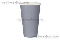 Бум стакан Л-ПАК 0,400л диам 90мм ГН Серый  50 шт*20 уп (1000 шт) 