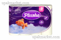 Туалетная бумага PLUSHE Classic/Классическая 2х сл. 18м (12 рулонов в упаковке)    