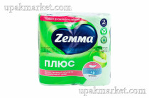 Туалетная бумага ZEMMA Плюс 2слоя Яблоко 4 шт