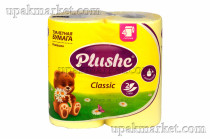 Туалетная бумага PLUSHE Classic/Классическая 2х сл. 18м Ромашка пастель (4 рулона в упаковке)