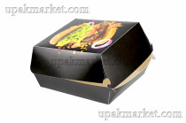 Фастфуд короб гамбургер М 102х102х65  Black FOOD (КБ) /9упх50шт/ 