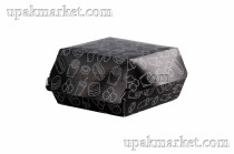 Картонный короб под гамбургер L 120х120х70 МЕГА Black 
