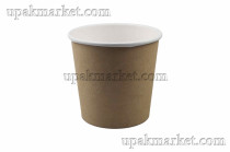 Картонная супница Round Bowl 500 ДНО КРАФТ 100(76)х95мм вместимость 490мл OSQ (OCQ, OCIQ, ОСК, ОЭСКЬЮ, ОСИКЬЮ)