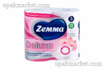 Туалетная бумага ZEMMA Deluxe 3слоя Роскошная орхидея 4шт