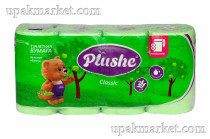 Туалетная бумага PLUSHE Classic/Классическая 2х сл. 18м Зеленое яблоко пастель (8 рулонов в упаковке)