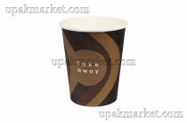 Стакан бумажный 250мл 80мм Кофе take away 50 шт*20уп (1000шт) Л-ПАК 
