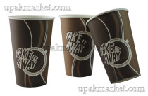 Стакан бумажный 400мл 90мм Кофе take away Л-ПАК 50 шт*20 уп (1000шт) 