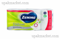 Туалетная бумага ZEMMA Deluxe 3слоя Нежная ромашка 8шт