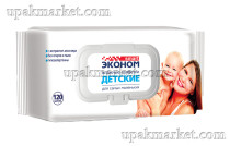 Салфетки влажные 120шт с клапаном детские Эконом smart ЧЗ